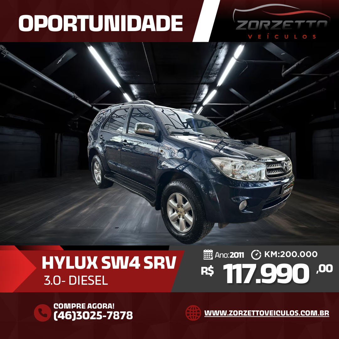 Toyota Hilux SW4 SRV 3.0 4x4 Automatica